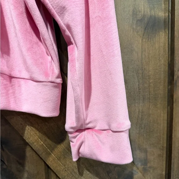 EUC PINK Brand Velour Pink Zip Yp Hoodie Sz XL - Picture 11 of 15